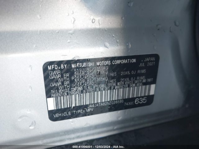 2022 MITSUBISHI OUTLANDER JA4J4TA82NZ028880 Photo 8