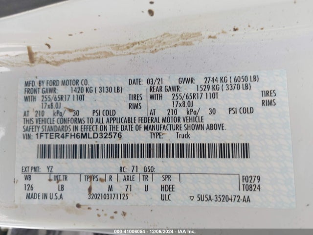 Ford Ranger Xlt 2021 1FTER4FH6MLD32576 Image 9