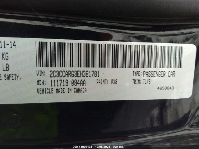 Chrysler 300 2014 2C3CCARG3EH381781 Image 9