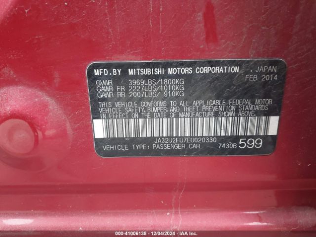 2014 MITSUBISHI LANCER JA32U2FU7EU020330 Photo 8