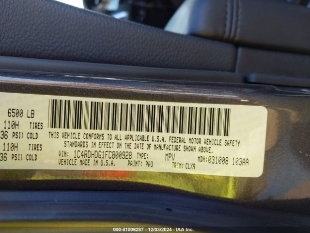 1C4RDHDG1FC800928 Dodge DURANGO LIMITED