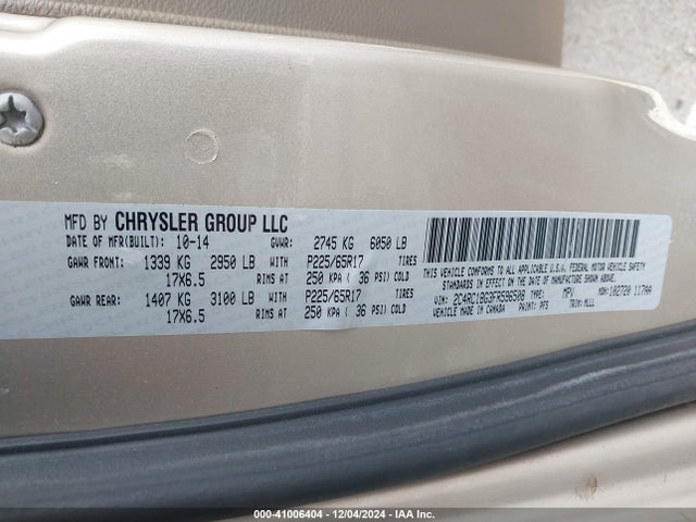 2C4RC1BG3FR596508 Chrysler Town & Country Touring