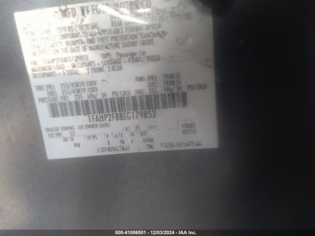 1FAHP2F88EG179853 Ford Taurus Limited
