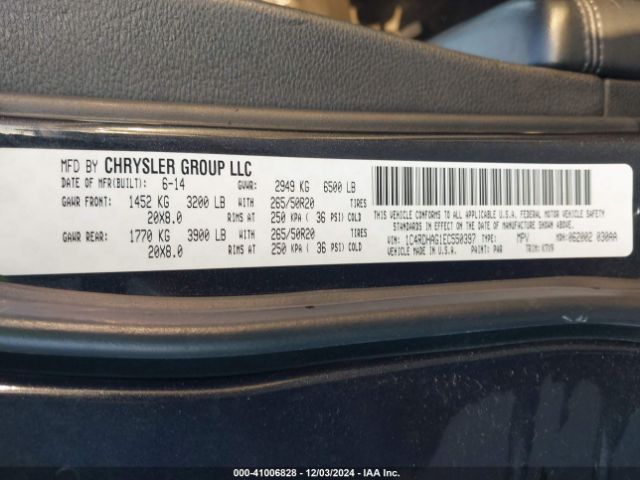 1C4RDHAG1EC550397 Dodge Durango Sxt
