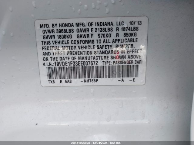 19VDE1F33EE007672 Acura Ilx 2.0l