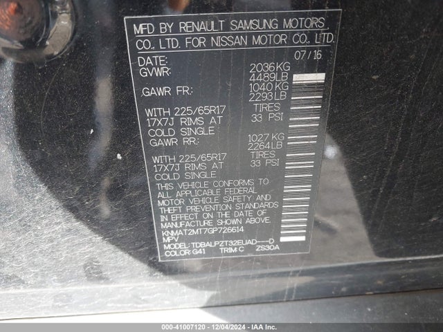 Nissan ROGUE S 2016 KNMAT2MT7GP726614 Image 8