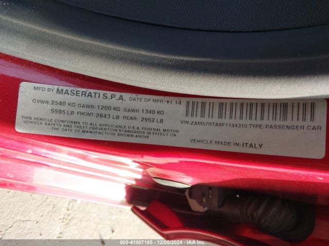 ZAM57RTA8F1144310 Maserati Ghibli S Q4