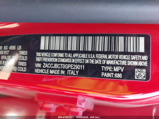 ZACCJBCT0GPE29011 Jeep Renegade Trailhawk