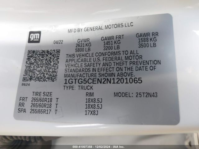1GTG5CEN2N1201065 GMC Canyon 2wd  Short Box Elevation