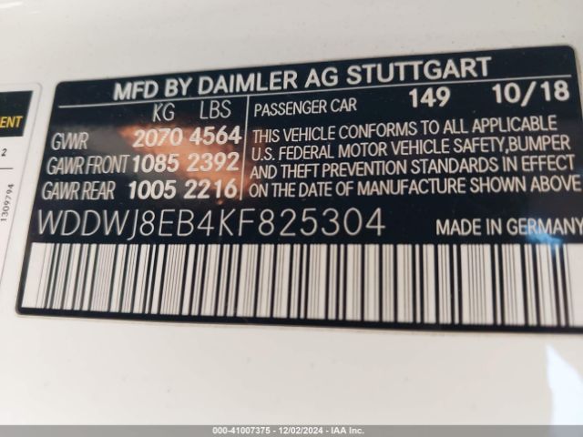 2019 MERCEDES-BENZ C 300 WDDWJ8EB4KF825304 Photo 8