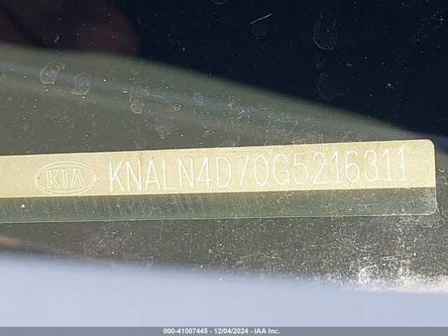KNALN4D70G5216311 KIA Cadenza Premium
