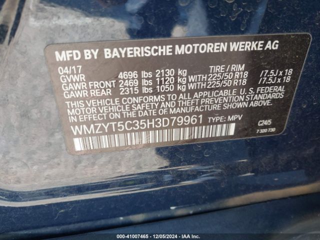 WMZYT5C35H3D79961 Mini Countryman Cooper S