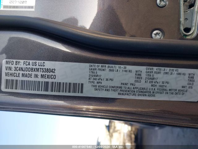 3C4NJDDBXMT538042 Jeep Compass Trailhawk 4x4