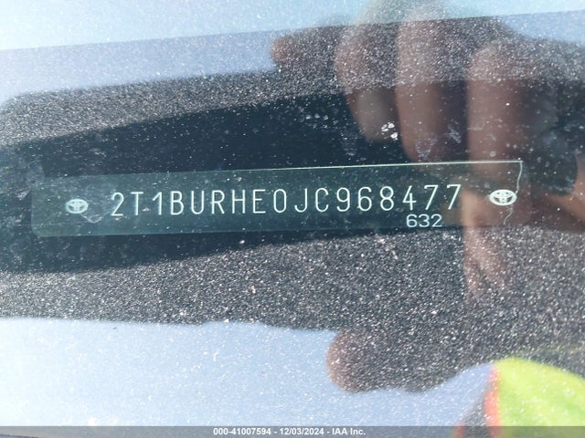 Toyota COROLLA LE 2018 2T1BURHE0JC968477 Image 9