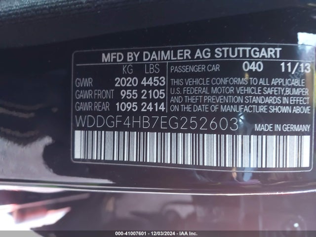 WDDGF4HB7EG252603 Mercedes-Benz C 250 Luxury/sport