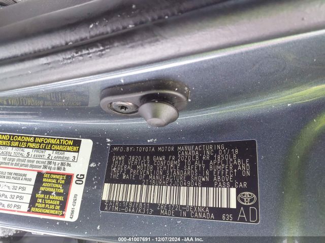 2T1BURHE2JC049046 Toyota Corolla L/le/xle/se/xse