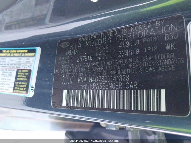 KNALN4D78E5141323 KIA Cadenza Limited