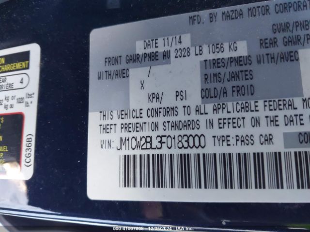 JM1CW2BL3F0183000 Mazda Mazda5 Sport