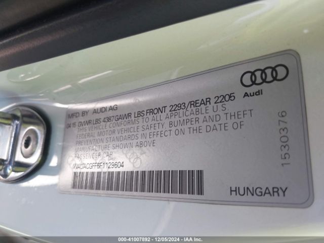 WAUACGFF6F1129604 Audi A3 1.8t Premium