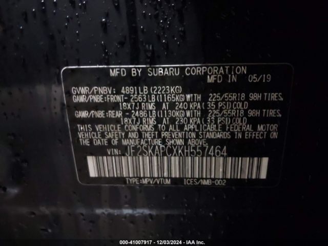 JF2SKAPCXKH557464 Subaru Forester Sport