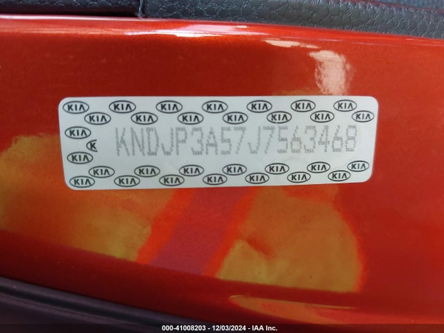 KIA SOUL + 2018 KNDJP3A57J7563468 Image 9