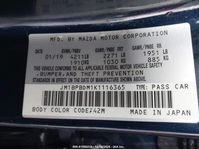 JM1BPBDM1K1116365 Mazda Mazda3 Preferred Package