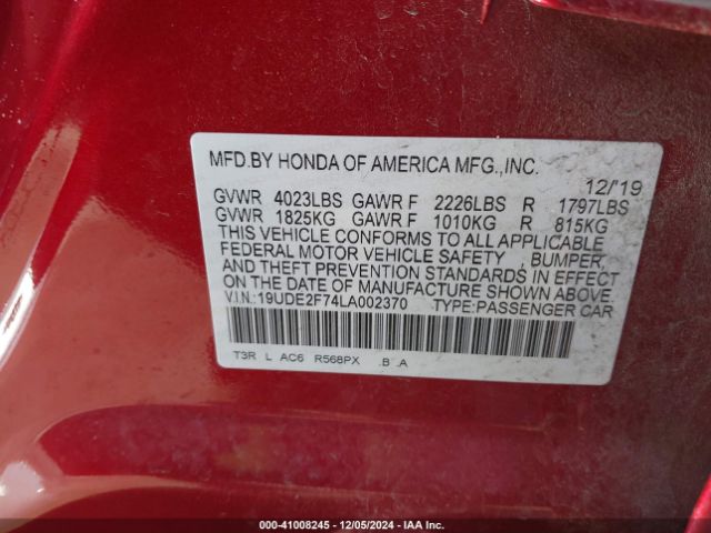 19UDE2F74LA002370 Acura ILX