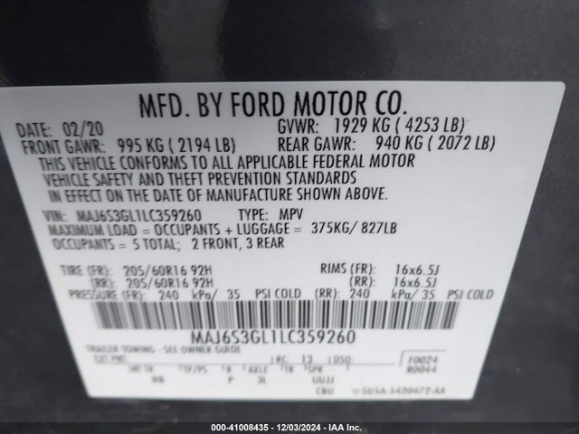 Ford Ecosport Se 2020 MAJ6S3GL1LC359260 Image 9