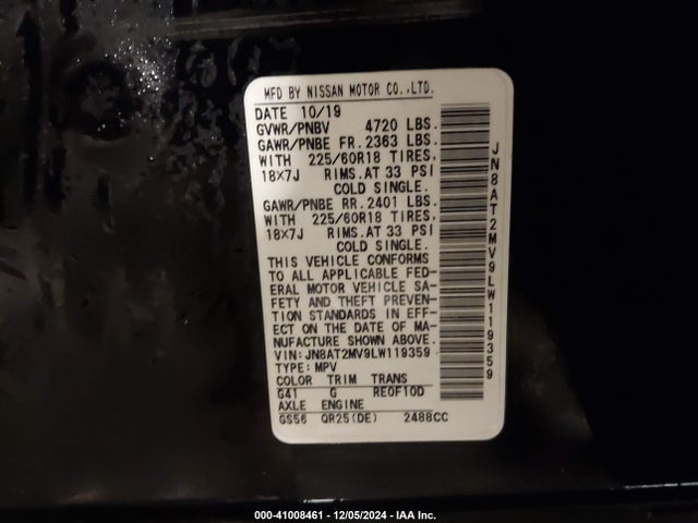 Nissan Rogue Sv Intelligent Awd 2020 JN8AT2MV9LW119359 Image 9