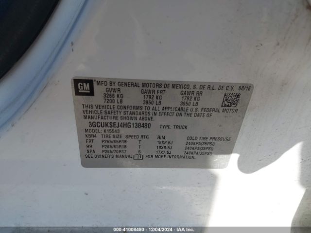 3GCUKSEJ4HG138480 Chevrolet Silverado 1500 2lz
