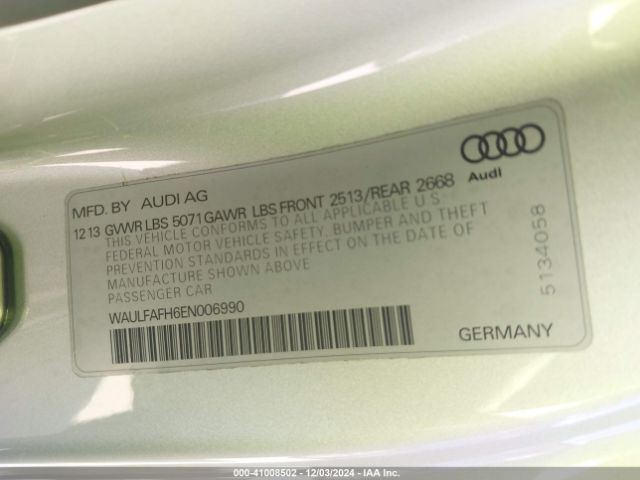 WAULFAFH6EN006990 Audi A5 2.0t Premium