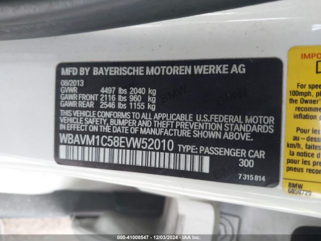 WBAVM1C58EVW52010 BMW X1 Sdrive28i