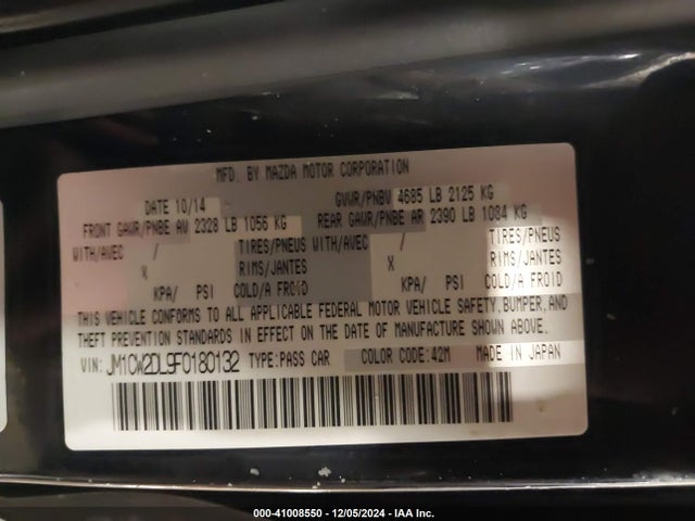 Mazda Mazda5 Grand Touring 2015 JM1CW2DL9F0180132 Image 9