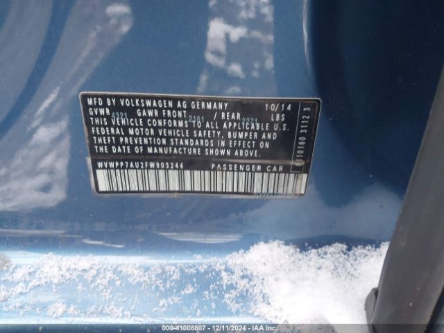 WVWPP7AU2FW903244 Volkswagen E-golf Sel Premium
