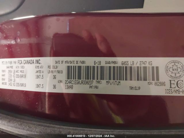 2018 CHRYSLER PACIFICA 2C4RC1EG0JR330237 Photo 8
