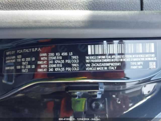 ZACNJDAB9MPM20041 Jeep Renegade Jeepster 4x4