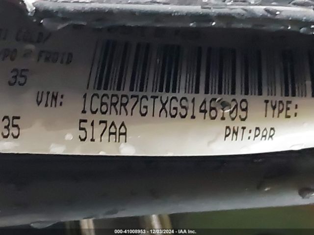 1C6RR7GTXGS146109 RAM 1500 Slt