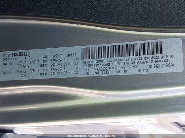1C4BJWDG6GL257477 Jeep Wrangler Unlimited Sport