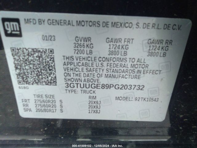 3GTUUGE89PG203732 GMC Sierra 1500 4wd  Short Box Denali