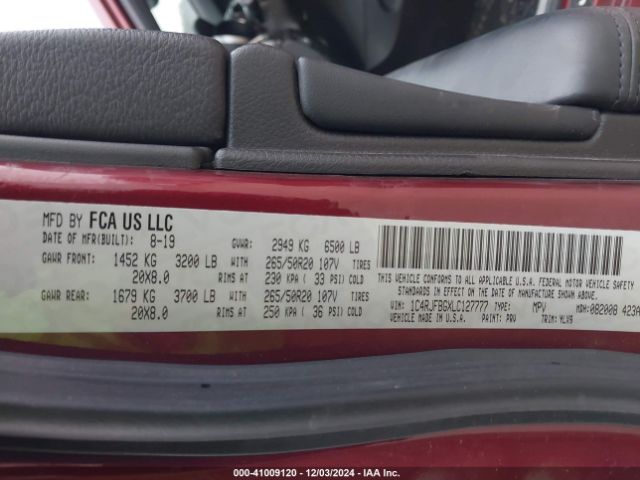 1C4RJFBGXLC127777 Jeep Grand Cherokee Limited X 4x4