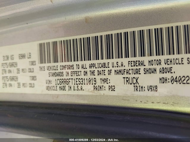 RAM 1500 Express 2014 1C6RR6FT1ES311019 Image 9