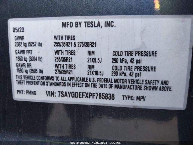 7SAYGDEFXPF785838 Tesla Model Y Performance Dual Motor All-wheel Drive