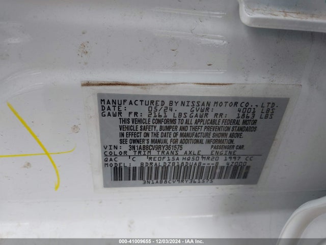 Nissan Sentra Sv Xtronic Cvt 2024 3N1AB8CV9RY361575 Image 9