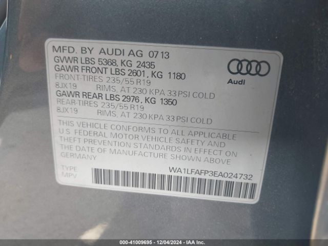 2014 AUDI Q5 WA1LFAFP3EA024732 Photo 8