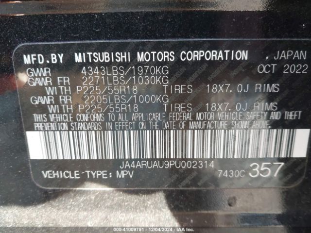 2023 MITSUBISHI OUTLANDER SPORT JA4ARUAU9PU002314 Photo 8