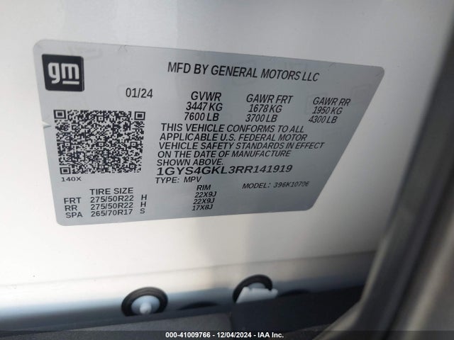 2024 CADILLAC ESCALADE 1GYS4GKL3RR141919 Photo 8