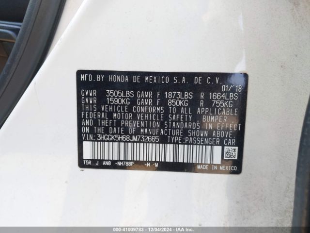 3HGGK5H68JM732665 Honda Fit Sport