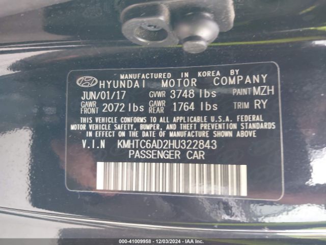 KMHTC6AD2HU322843 Hyundai Veloster Value Edition