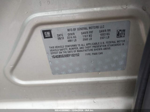 1G4GB5G38EF102152 Buick Lacrosse Leather Group