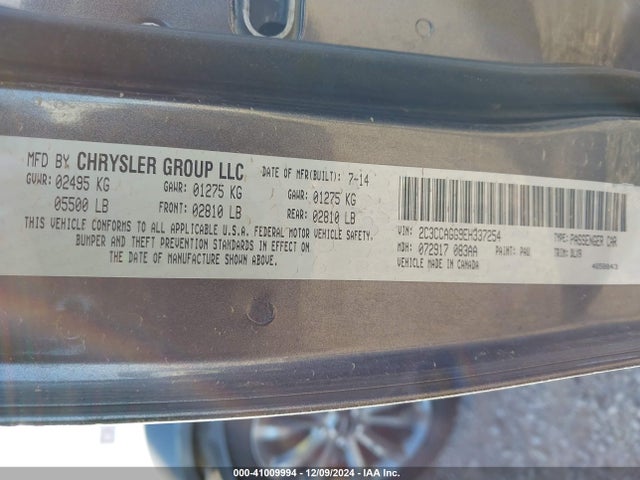 Chrysler 300 300s 2014 2C3CCAGG9EH337254 Image 9